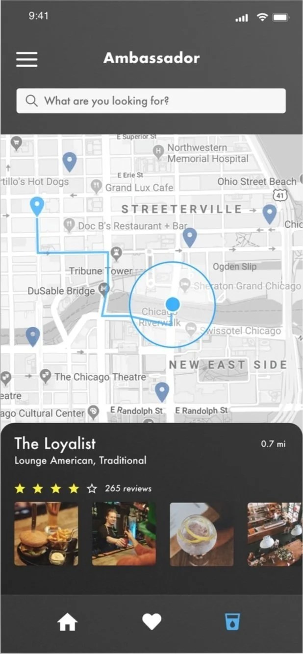 Event Shaker result: a nearby account with rating, reviews and photos